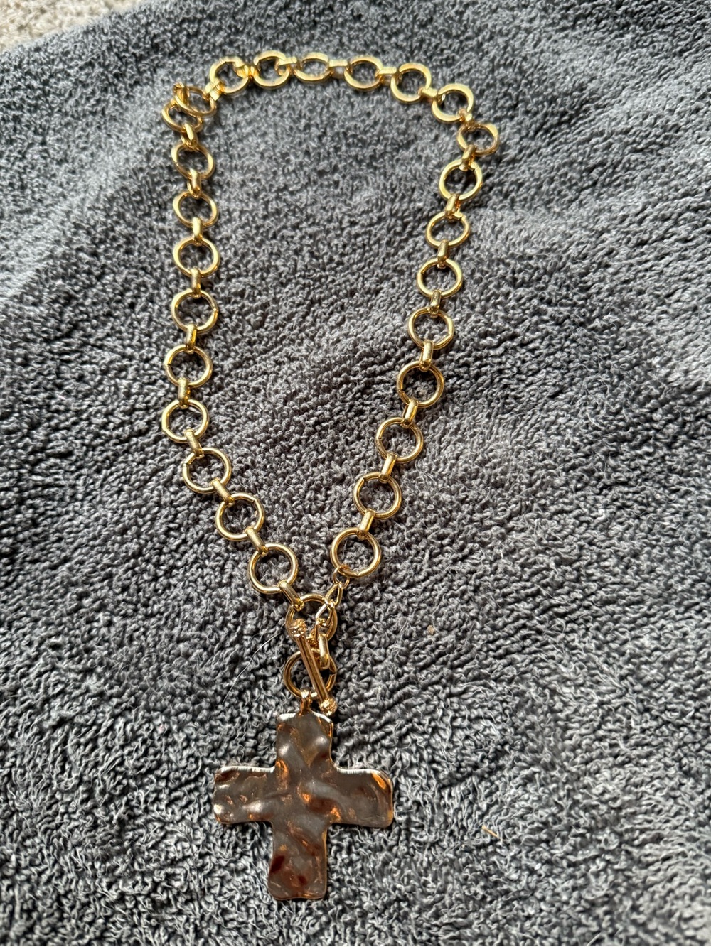Gold Chain Necklace with  Cross Pendant - Women Jewelry